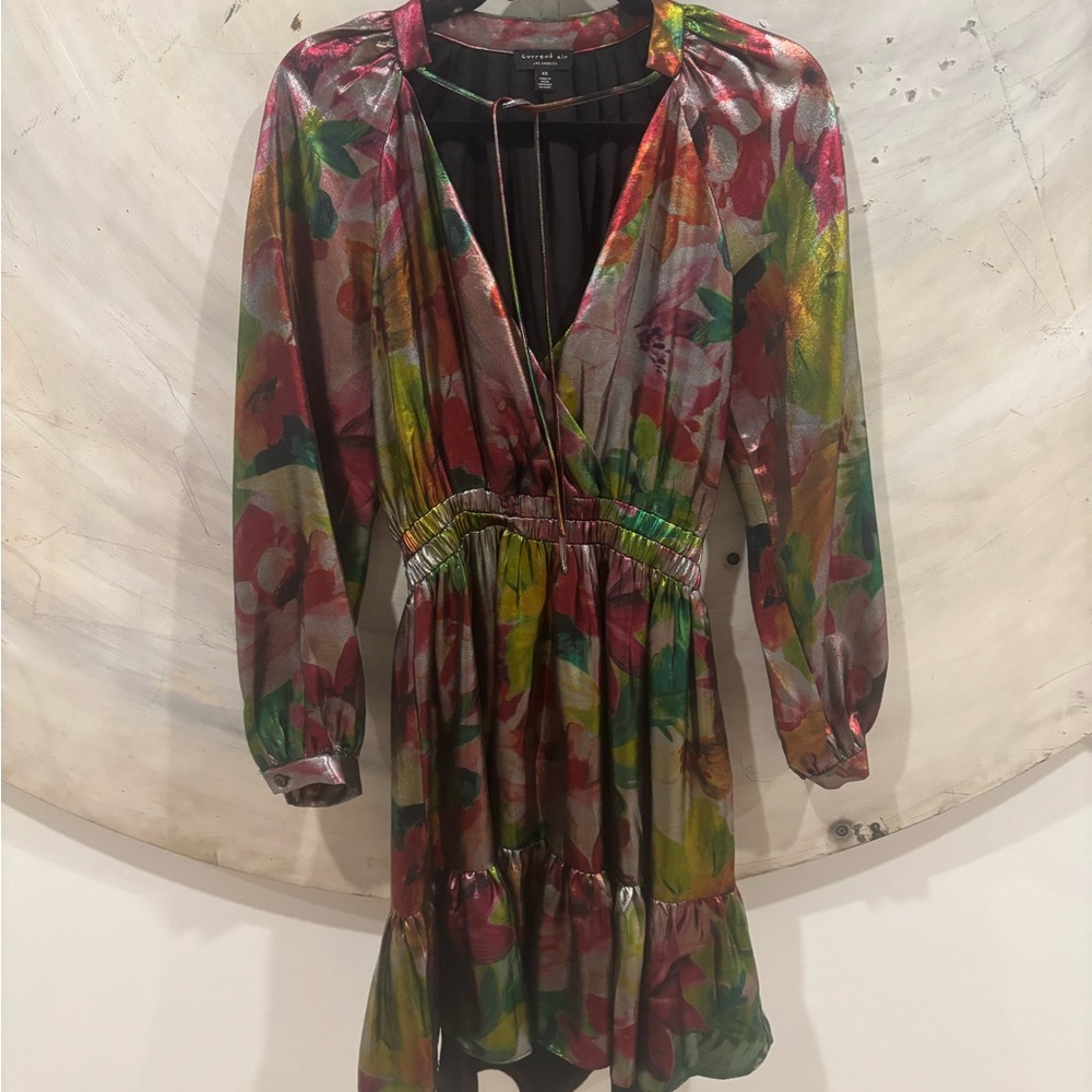 Current Air Multicolor Floral Long Sleeve Dress